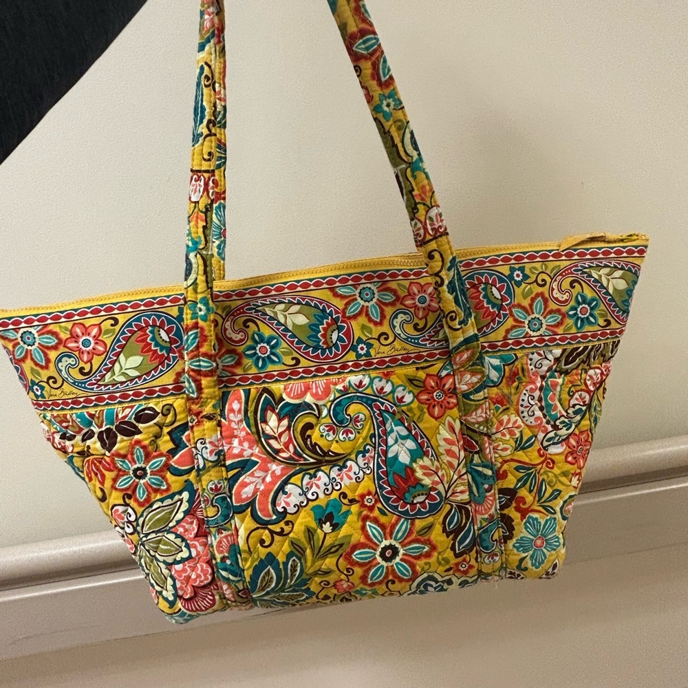 Vibrant Floral Vera Bradley Tote Bag